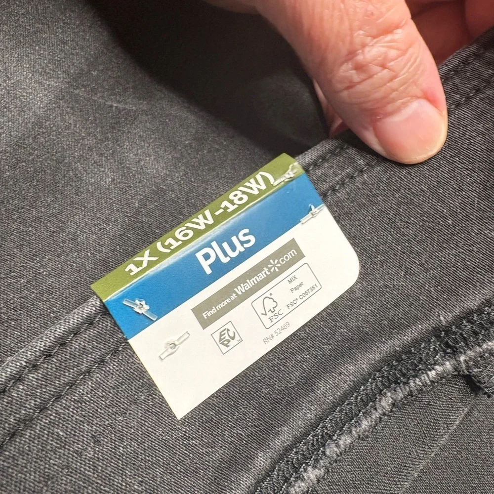 (Sold)Terra & Sky Women’s Plus Skinny High Rise Pull-On Size 1X Jeggings - Picture 9 of 15